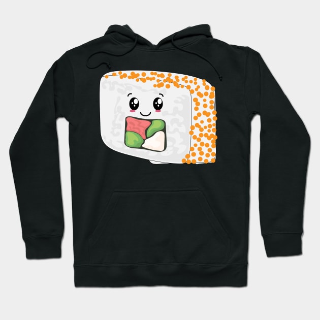 Cute Reverse Maki Sushi Kawaii Hoodie by IstoriaDesign